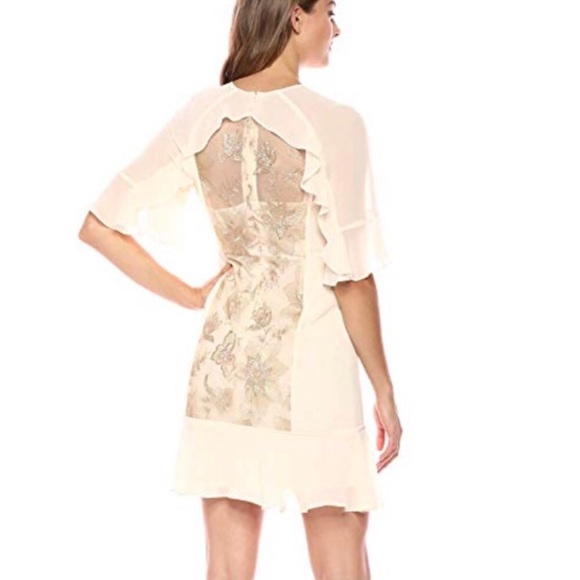 BCBGMAXAZRIA Metallic Floral Sequin Dress - Picture 3 of 7